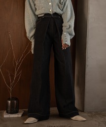mideal | front tuck wide denim / フロントタックワイドデニム(デニムパンツ)