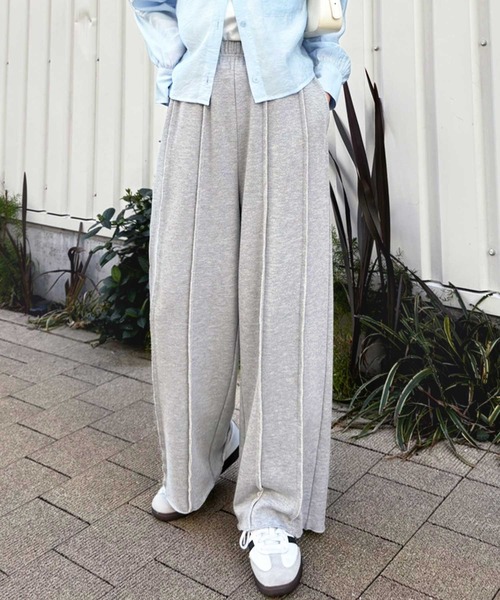 GeeRA（ジーラ）の「【新色追加/S-LLサイズ】フロントラインワイドスウェットパンツ（スウェットパンツ・レディース・杢グレー/ブラック/オートミール/チャコール・MEDIUM/LARGE/X-LARGE/SMALL）」の13枚目の写真