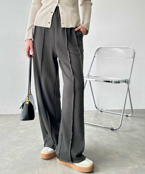 GeeRA（ジーラ）の「【新色追加/S-LLサイズ】フロントラインワイドスウェットパンツ（スウェットパンツ・レディース・杢グレー/ブラック/オートミール/チャコール・MEDIUM/LARGE/X-LARGE/SMALL）」の16枚目の写真