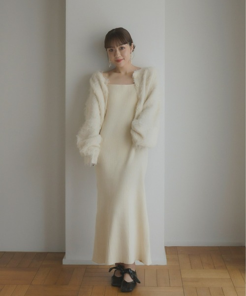 Olu.（オルドット）の「【omayu × Olu.】シャギーショートカーディガン（カーディガン/ボレロ・レディース・ピンク/アイボリー/グレイッシュベージュ/ブラウン・FREE）」の16枚目の写真