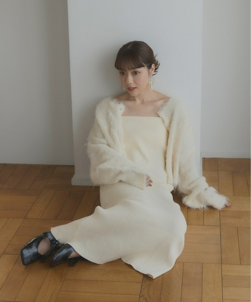 Olu.（オルドット）の「【omayu × Olu.】シャギーショートカーディガン（カーディガン/ボレロ・レディース・ピンク/アイボリー/グレイッシュベージュ/ブラウン・FREE）」の18枚目の写真