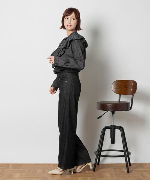 SOMETHING（サムシング）の「SOMETHING(サムシング)【レディース】「LISA」セミワイドパンツ（その他パンツ・レディース・ブラック・25inch/26inch/27inch/28inch/29inch/30inch）」の20枚目の写真