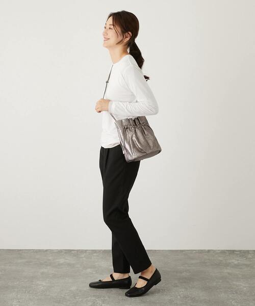 MELROSE claire（メルローズ クレール）の「【キラキラメタリックバッグ】（ショルダーバッグ・レディース・ブラック/シルバー/ガンメタ・FREE）」の9枚目の写真