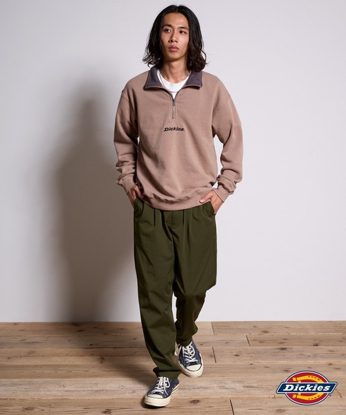Dickies(ディッキーズ)の「Dickies/ディッキーズ T/Cツイル ワンタックテーパードイージーパンツ(チノパンツ・メンズ・カーキ/ブラック/ベージュ/ネイビー・M/XL/L)」の10枚目の写真