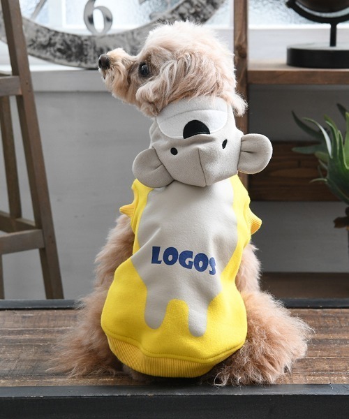 LOGOS（ロゴス）の「LOGOS/なりきりクマパーカー（ペットウェア・メンズ・ブラウン/イエロー・XS/S/M/L/2L/3L）」の2枚目の写真