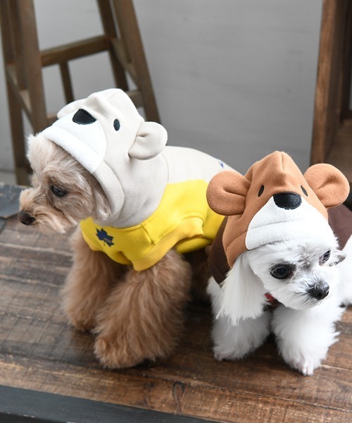 LOGOS（ロゴス）の「LOGOS/なりきりクマパーカー（ペットウェア・メンズ・ブラウン/イエロー・XS/S/M/L/2L/3L）」の5枚目の写真