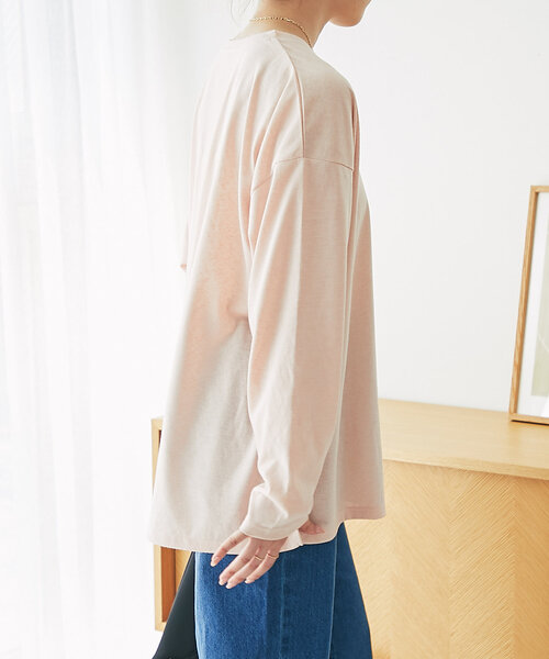 un dix cors（アンディコール）の「《デイリーに着回せる》スラブシアーロンTEE（Tシャツ/カットソー・レディース・ピンク/オフホワイト/チャコールグレー・FREE）」の17枚目の写真