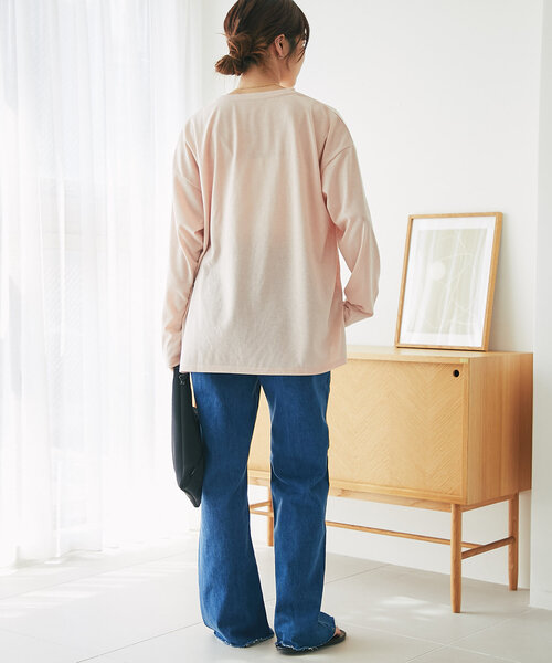un dix cors（アンディコール）の「《デイリーに着回せる》スラブシアーロンTEE（Tシャツ/カットソー・レディース・ピンク/オフホワイト/チャコールグレー・FREE）」の21枚目の写真