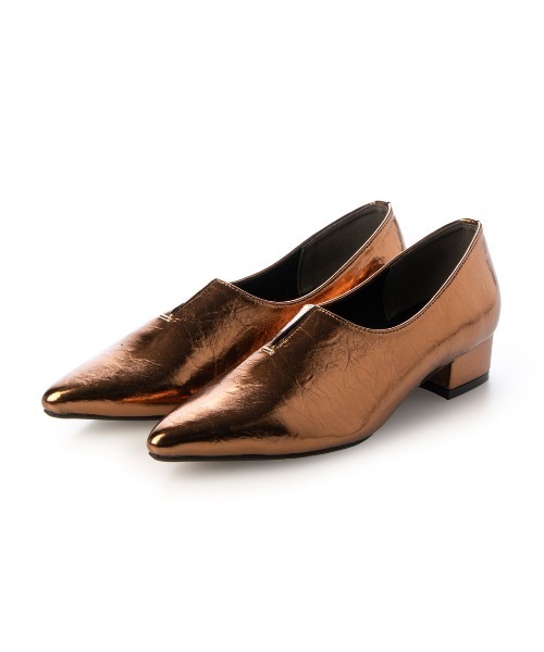 noyau（ノヤウ）の「ポインテッドトゥスリットフラットパンプス（パンプス・レディース・ゴールド/シルバー系その他/ブラック・M/S/LL/L）」の19枚目の写真