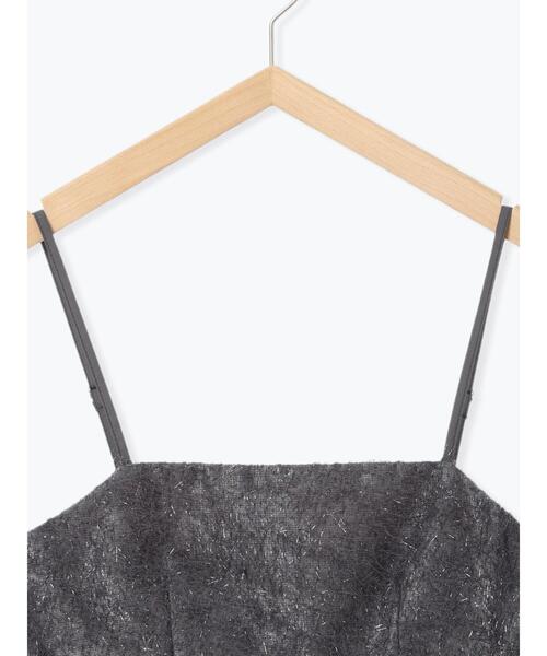 Samansa Mos2 blue（サマンサモスモスブルー）の「ラメフェザーキャミビスチェ（シャツ/ブラウス・レディース・ブラック/キナリ/チャコールグレー・F）」の22枚目の写真