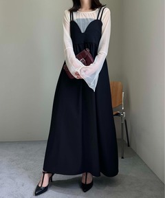 ハイテンションポンチ Vネックノースリーブワンピース（ワンピース