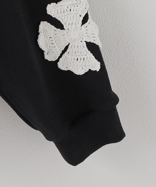 DISCOVERED(ディスカバード)の「DISCOVERED / ディスカバード IRON CROSS CROCHET SWEAT(スウェット・メンズ・ブラック/グレー・3)」の10枚目の写真