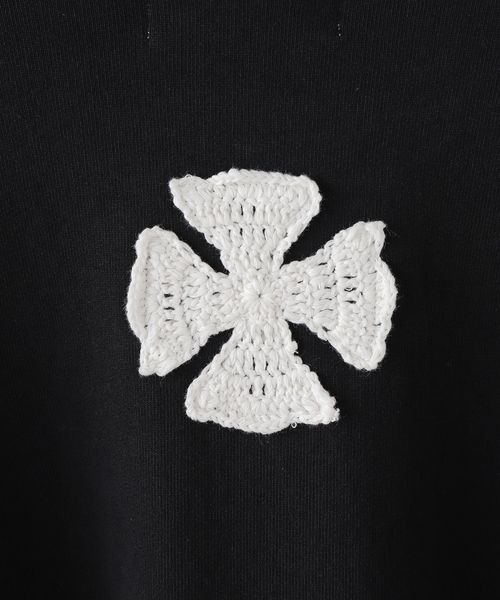 DISCOVERED(ディスカバード)の「DISCOVERED / ディスカバード IRON CROSS CROCHET SWEAT(スウェット・メンズ・ブラック/グレー・3)」の12枚目の写真
