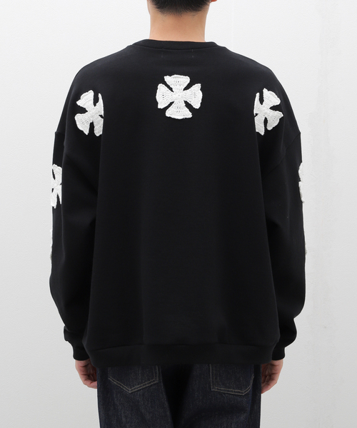 DISCOVERED / ディスカバード IRON CROSS CROCHET SWEAT