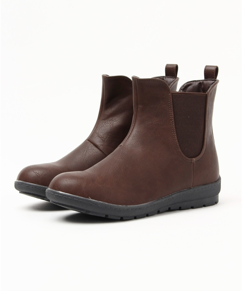 Noubel Voug Relax（ヌーベルヴォーグリラックス）の「Noubel Voug Relax(ヌーベル　ヴォーグ　リラックス)/サイドゴアブーツ(スムース素材　ゴム製アウトソール)（ブーツ・レディース・ブラウン/ダークブラウン/ボルドー/ブラック・M/S/LL/L）」の3枚目の写真