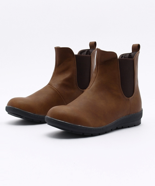 Noubel Voug Relax（ヌーベルヴォーグリラックス）の「Noubel Voug Relax(ヌーベル　ヴォーグ　リラックス)/サイドゴアブーツ(スムース素材　ゴム製アウトソール)（ブーツ・レディース・ブラウン/ダークブラウン/ボルドー/ブラック・M/S/LL/L）」の4枚目の写真