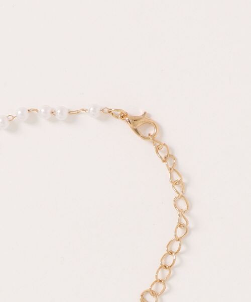 TONE SELECT GOODS（トーンセレクトグッズ）の「【float】リボン モチーフ パールチェーン ラインストーン Y字ネックレス/チョーカー（ネックレス・レディース・ゴールド・FREE）」の6枚目の写真