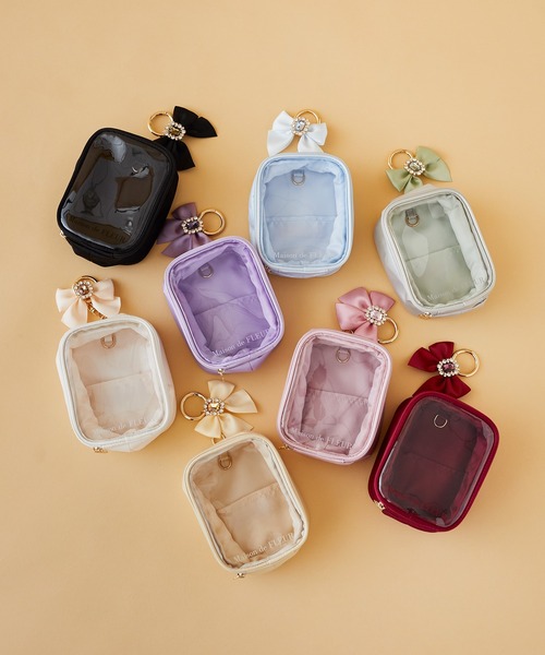 (7/10まで)しゅがる ポーチ メゾン ド フルール Maison de FLEUR EC限定クリアポーチS