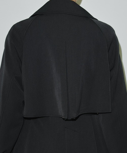 PUBLIC TOKYO（パブリックトウキョウ）の「【華奢見え・小顔効果】フレアヨークビッグカラートレンチコート（トレンチコート・レディース・マルチ/ダークグレー/ベージュ・1/2）」の11枚目の写真