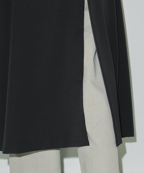 PUBLIC TOKYO（パブリックトウキョウ）の「【華奢見え・小顔効果】フレアヨークビッグカラートレンチコート（トレンチコート・レディース・マルチ/ダークグレー/ベージュ・1/2）」の12枚目の写真