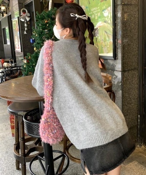 NANEA（ナネア）の「スターモチーフニットプルオーバー（ニット/セーター・レディース・ピンク/グレー・フリー）」の14枚目の写真