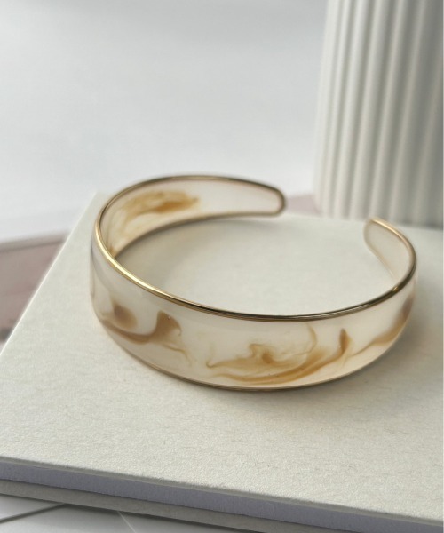 ciite'（シーテ）の「シャイニーマーブル ブレスレット（バングル/リストバンド・レディース・ゴールド/シルバー・FREE）」の5枚目の写真