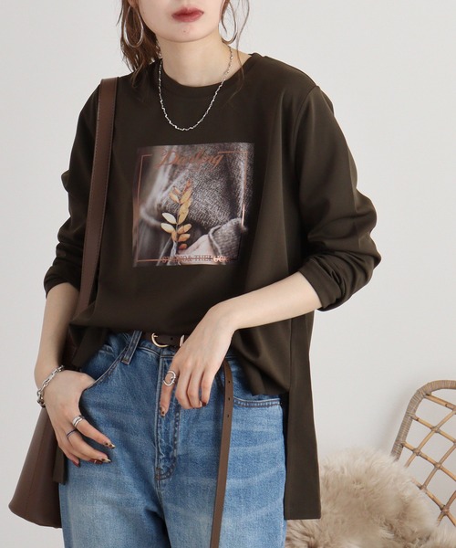 tシャツ BRODIAEA フォトプリントダンボールプルオーバー レディース セール】BRODIAEA フォトプリントダンボールプルオーバー（T