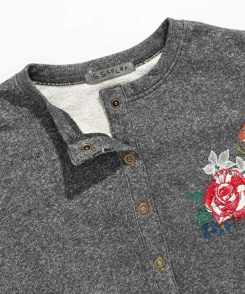 iS ScoLar（イズスカラー）の「543237：花と蝶の刺繍 ラメ裏毛カーディガン（カーディガン/ボレロ・レディース・ピンク/ベージュ/ブラック・M）」の18枚目の写真