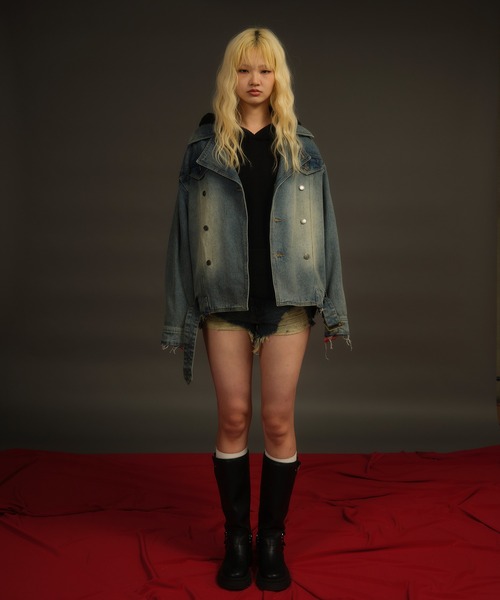 ACLENT（アクレント）の「ダメージデニムショートパンツ（デニムパンツ