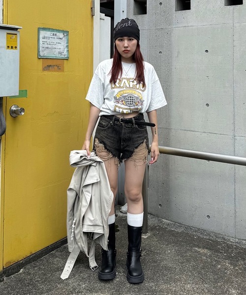 ACLENT（アクレント）の「ダメージデニムショートパンツ（デニムパンツ