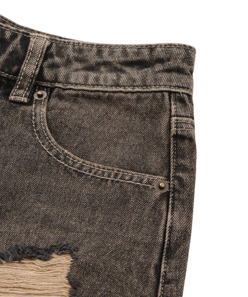 ACLENT(アクレント)の「ダメージデニムショートパンツ(デニムパンツ ACLENT(アクレント)の「ダメージデニムショートパンツ(デニムパンツ
