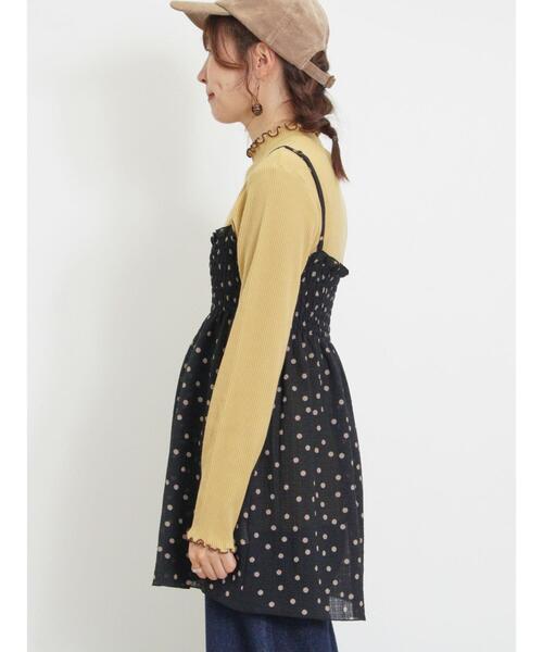 Samansa Mos2(サマンサ モスモス)の「◎シャーリングキャミチュニック(チュニック・レディース・ブラック/モカ/キナリ・F)」の18枚目の写真