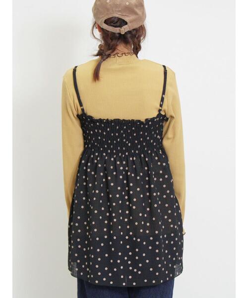 Samansa Mos2(サマンサ モスモス)の「◎シャーリングキャミチュニック(チュニック・レディース・ブラック/モカ/キナリ・F)」の17枚目の写真