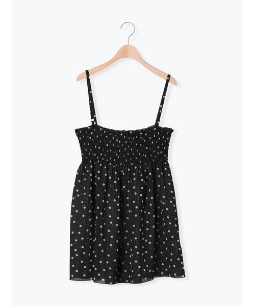 Samansa Mos2(サマンサ モスモス)の「◎シャーリングキャミチュニック(チュニック・レディース・ブラック/モカ/キナリ・F)」の8枚目の写真