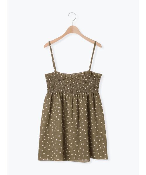 Samansa Mos2(サマンサ モスモス)の「◎シャーリングキャミチュニック(チュニック・レディース・ブラック/モカ/キナリ・F)」の10枚目の写真