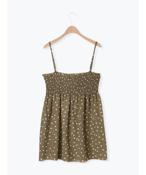 Samansa Mos2(サマンサ モスモス)の「◎シャーリングキャミチュニック(チュニック・レディース・ブラック/モカ/キナリ・F)」の11枚目の写真