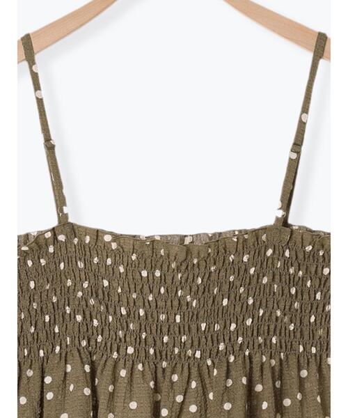 Samansa Mos2(サマンサ モスモス)の「◎シャーリングキャミチュニック(チュニック・レディース・ブラック/モカ/キナリ・F)」の15枚目の写真