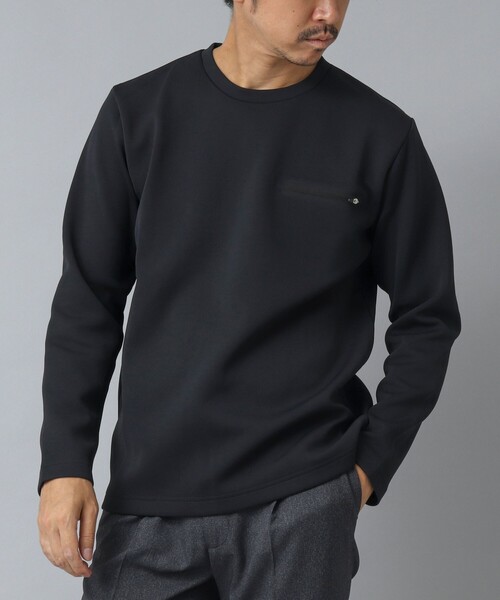 NOLLEY’S（ノーリーズ）の「【ACTIVE SECT】《限定展開 / 吸水速乾 / 抗菌防臭》シーリングポケットロンT（スウェット・メンズ・ホワイト/ブラック/ダークネイビー・S/L/M/XL）」の2枚目の写真