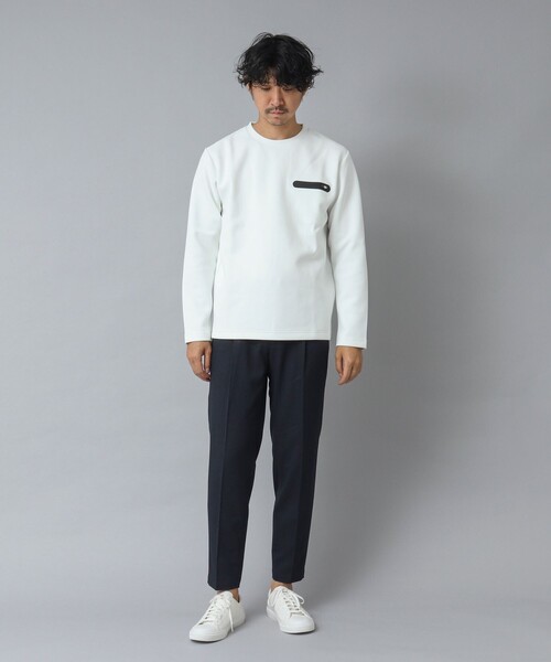 NOLLEY’S（ノーリーズ）の「【ACTIVE SECT】《限定展開 / 吸水速乾 / 抗菌防臭》シーリングポケットロンT（スウェット・メンズ・ホワイト/ブラック/ダークネイビー・S/L/M/XL）」の4枚目の写真