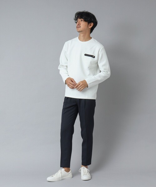 NOLLEY’S（ノーリーズ）の「【ACTIVE SECT】《限定展開 / 吸水速乾 / 抗菌防臭》シーリングポケットロンT（スウェット・メンズ・ホワイト/ブラック/ダークネイビー・S/L/M/XL）」の5枚目の写真