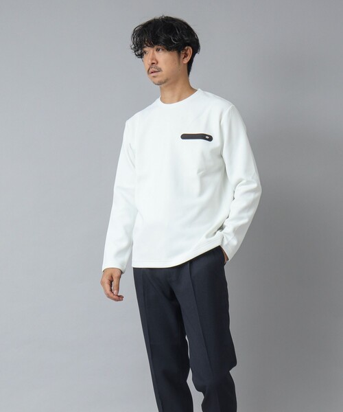 NOLLEY’S（ノーリーズ）の「【ACTIVE SECT】《限定展開 / 吸水速乾 / 抗菌防臭》シーリングポケットロンT（スウェット・メンズ・ホワイト/ブラック/ダークネイビー・S/L/M/XL）」の6枚目の写真