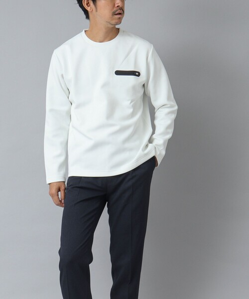 NOLLEY’S（ノーリーズ）の「【ACTIVE SECT】《限定展開 / 吸水速乾 / 抗菌防臭》シーリングポケットロンT（スウェット・メンズ・ホワイト/ブラック/ダークネイビー・S/L/M/XL）」の7枚目の写真
