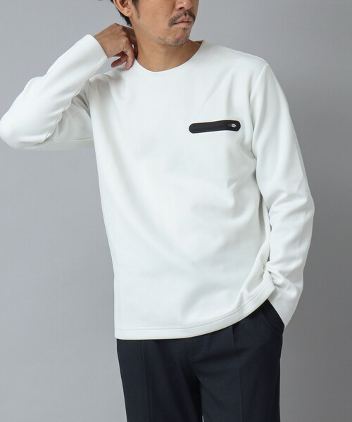 NOLLEY’S（ノーリーズ）の「【ACTIVE SECT】《限定展開 / 吸水速乾 / 抗菌防臭》シーリングポケットロンT（スウェット・メンズ・ホワイト/ブラック/ダークネイビー・S/L/M/XL）」の12枚目の写真