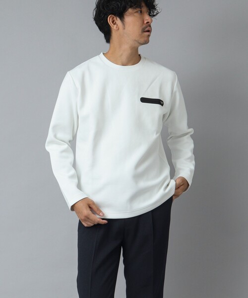 NOLLEY’S（ノーリーズ）の「【ACTIVE SECT】《限定展開 / 吸水速乾 / 抗菌防臭》シーリングポケットロンT（スウェット・メンズ・ホワイト/ブラック/ダークネイビー・S/L/M/XL）」の13枚目の写真