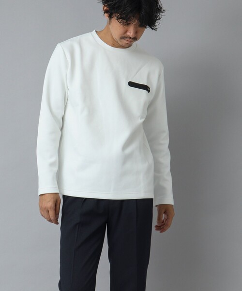 NOLLEY’S（ノーリーズ）の「【ACTIVE SECT】《限定展開 / 吸水速乾 / 抗菌防臭》シーリングポケットロンT（スウェット・メンズ・ホワイト/ブラック/ダークネイビー・S/L/M/XL）」の14枚目の写真