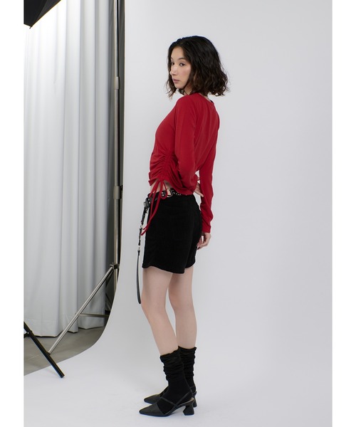 Adoon plain(アドーンプレーン)の「メタリックドロストトップス(Tシャツ/カットソー・レディース・ライトグレー/レッド/ブラック・FREE)」の17枚目の写真