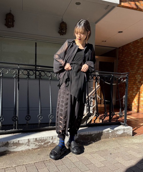 gomme（ゴム）の「ブラックライン　ローパンツ（その他パンツ・レディース・ブラック・MEDIUM）」の21枚目の写真