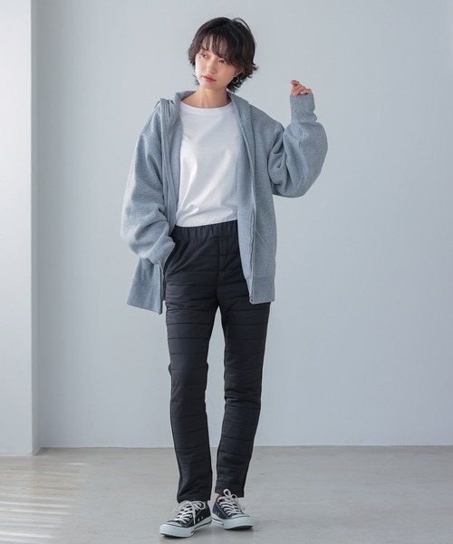 itto...(イット)の「あったかフェイクダウンパンツ(その他パンツ・レディース・オフホワイト/ブラック/ネイビー・M/L)」の4枚目の写真