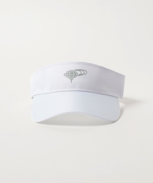 BEAMS GOLF(ビームスゴルフ)の「〈WOMEN〉ワンポイント 地球ロゴ バイザー(サンバイザー・レディース・ホワイト/ネイビー・FREE)」の5枚目の写真