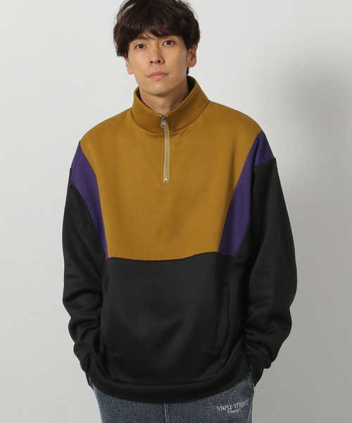 セール】切替ハーフZIPプルオーバー / 147405（スウェット）｜LAKOLE